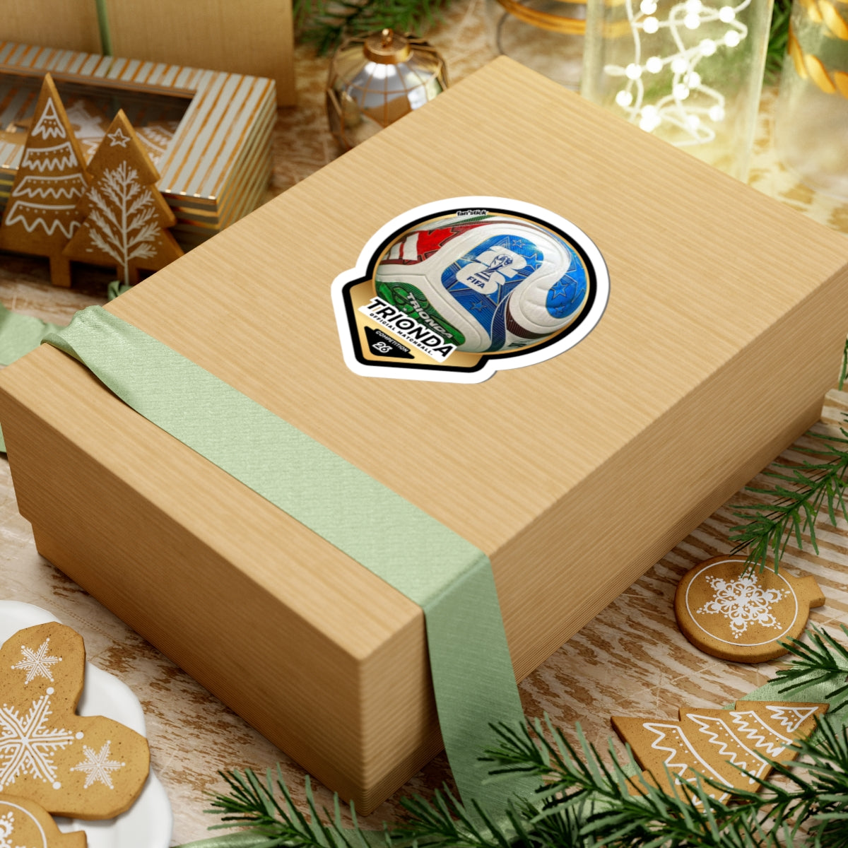 Official Ball World Cup 26 Sticker, Football Fan - Golden edition